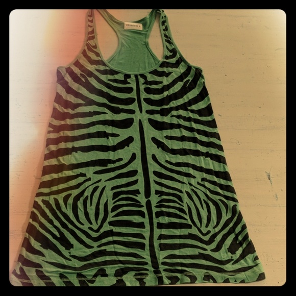 Zebra stripe racerback tank - Picture 1 of 2